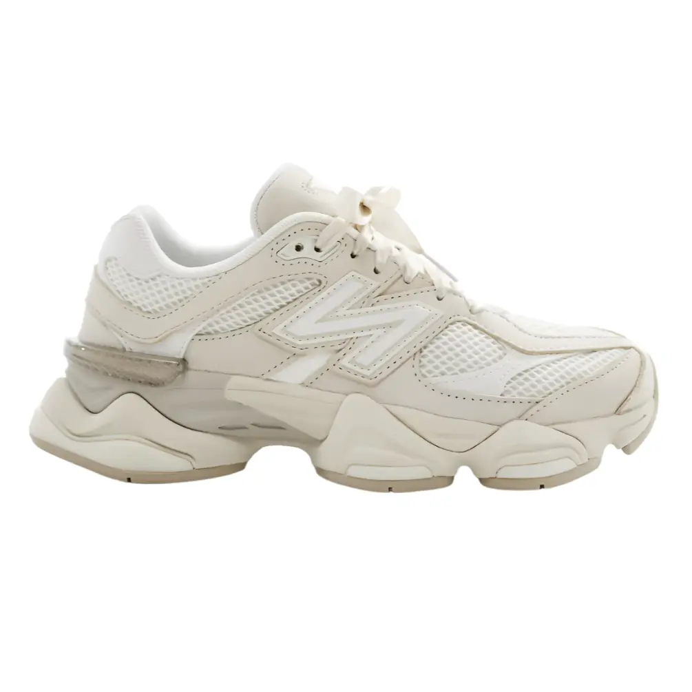 NEW BALANCE 9060 Women's Chunky Sneakers, Beige Athletic Trainer with Ribbon Laces, Casual Lifestyle Shoe - U9060SA, Walking Shoes, Sports Shoes