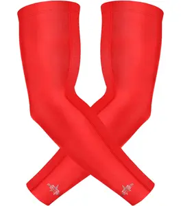Penveer Compression Arm Sleeves for Men & Youth, 4-Way Stretch Fabric with Cooling Mesh & Silicone Protective Sleeve for Baseball & Football Performance, Enhanced Performance