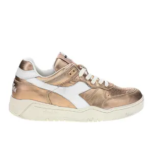 diadora Womens B.560 Metallic Lace Up Sneakers Shoes Casual - Gold