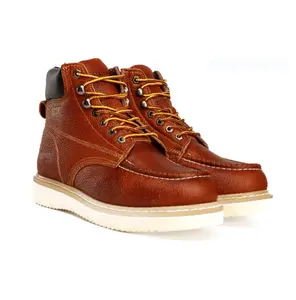 MEN'S 6" FORCE HM345 TAN MOC TOE, SOFT TOE, DUAL DENSITY, FULL GRAIN LEATHER, LIGHTWEIGHT