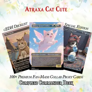Atraxa Cat Cute Anime MTG Proxy Commander Deck - 106+ Pcs Cosmic Set