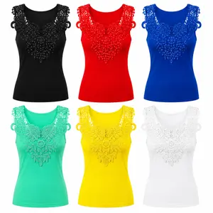( GZ-7) Women’s Tank Tops 6 Pack Lace Racerback Sleeveless Camisole One Size