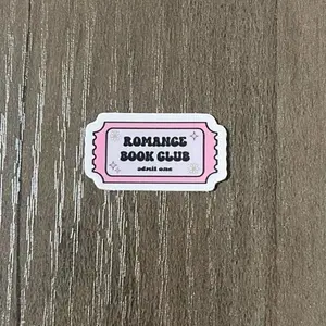 Romance book club ticket booktok sticker