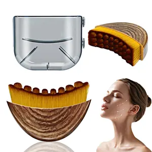 Lymphatic Contour Face Brush - Lymphatic Drainage Makeup Brushes for Sculpting & Lifting, Anti-Puffiness Detox Massage, Boosts Skincare Absorption & Glow, Soft Bristles for All Skin Types