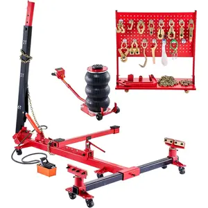 VEVOR Auto Body Frame Puller Straightener, 6T Tension Car Body Repair Equipment with 3T Airbag Jack & 6000PSI Hydraulic Foot Pump, Include 16 Straightening Tools, for Auto Repair Shop Sedan SUV Pickup