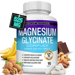 Toplux Magnesium Glycinate 525mg Elemental Magnesium Supplement
