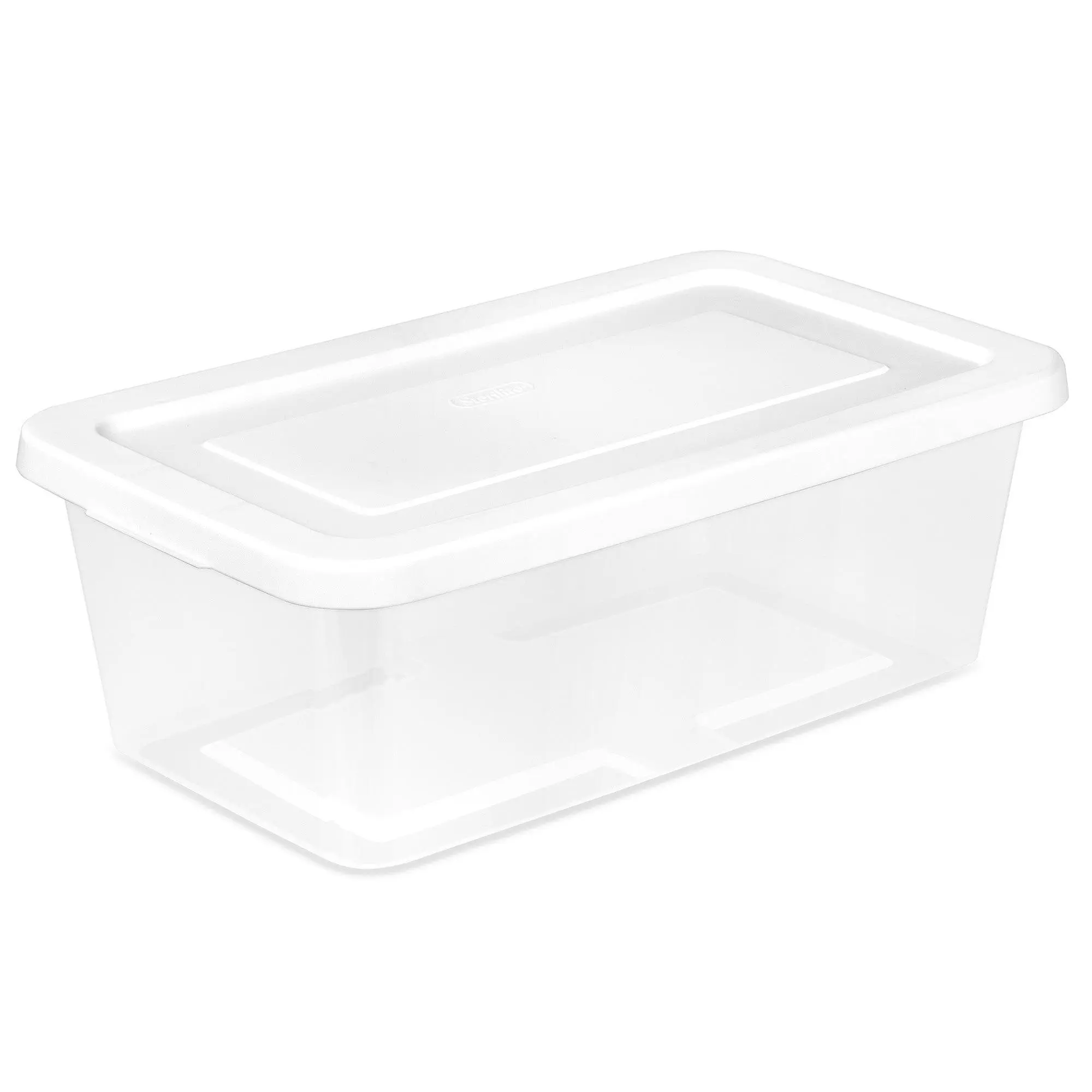 Sterilite 6 Qt Storage Box, Stackable Plastic Container, Home Organizer, 24 Pack