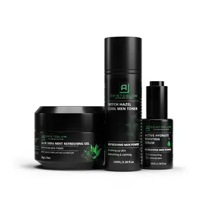 AristoGlow Soothing & Cooling Combo Hyaluronic Cucumber Aloe Vera Serum Gel Redness Skin Repair Set for Sensitive Skin