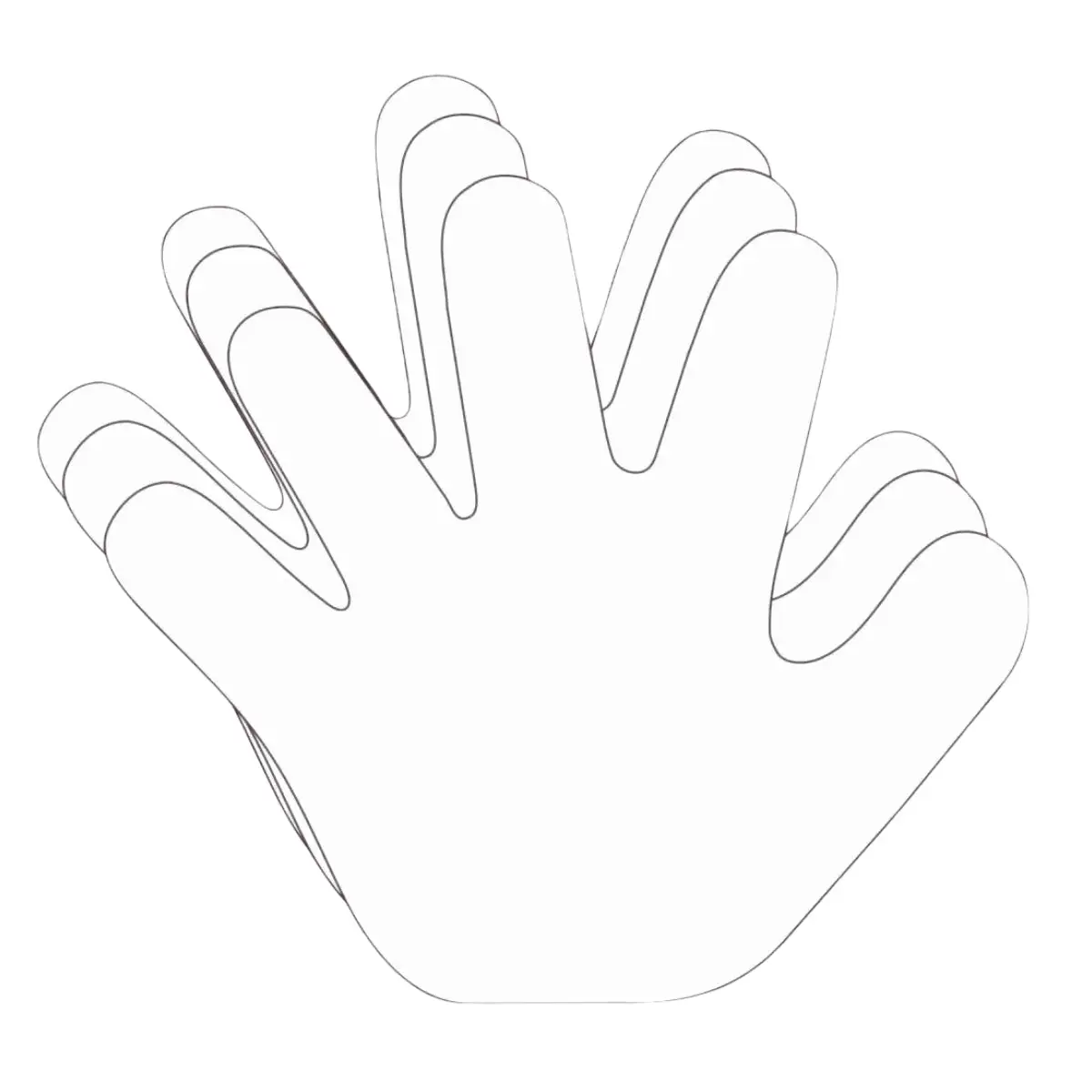 SHAPES ETC. Acid-Free Single-Color Creative Hand Cut-Outs, 5.5" White Craft Accents for DIY Scrapbooking & Stamping