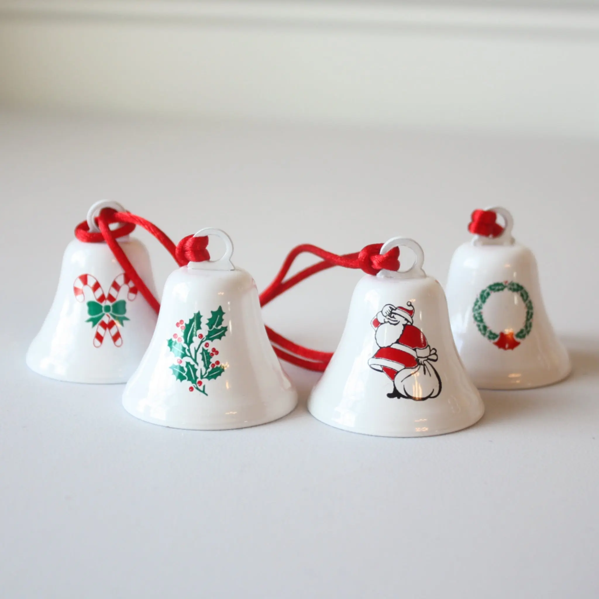 Set of 4 Christmas Bell Ornaments