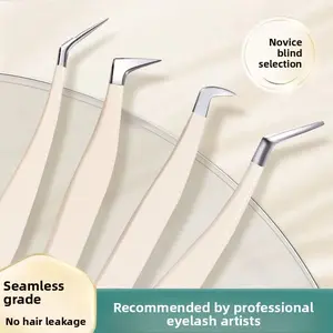 High Precision False Eyelash Tweezers Tool Professional Grafting Tool Gold Feather Clip Beginner Eyelash Artist Novice Special Use