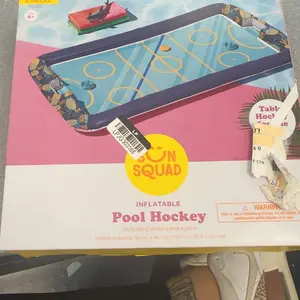 Sun Squad Inflatable Pool Hockey Game Toy Indoor Outdoor Ages 5+ Sports