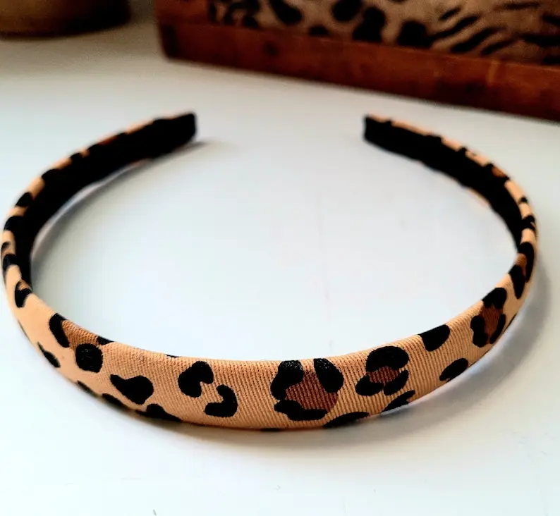 Cheetah Headband Half Inch, Long and Short Hair, Ideal for Bad Hair Days