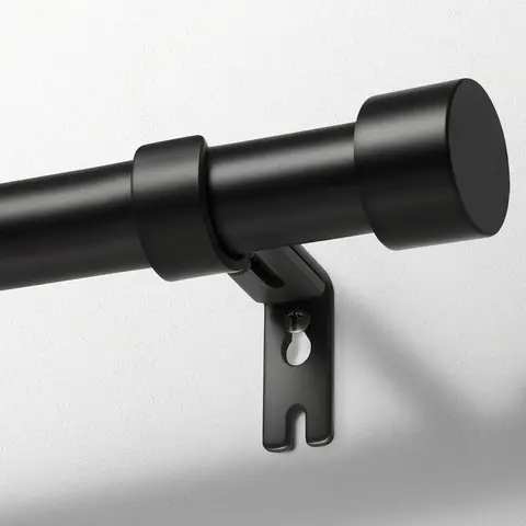 Inovaday | Heavy Duty Curtain Rods for Windows, Drapery Rods with Adjustable Curtain Rods, Outdoor Modern Curtain Rod with Simple End Caps Black Outdoorfun,Back To School dorm essentials,home decor,home essentials