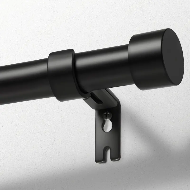 Inovaday | Heavy Duty Curtain Rods for Windows, Drapery Rods with Adjustable Curtain Rods, Outdoor Modern Curtain Rod with Simple End Caps Black Outdoorfun,Back To School dorm essentials,home decor,home essentials