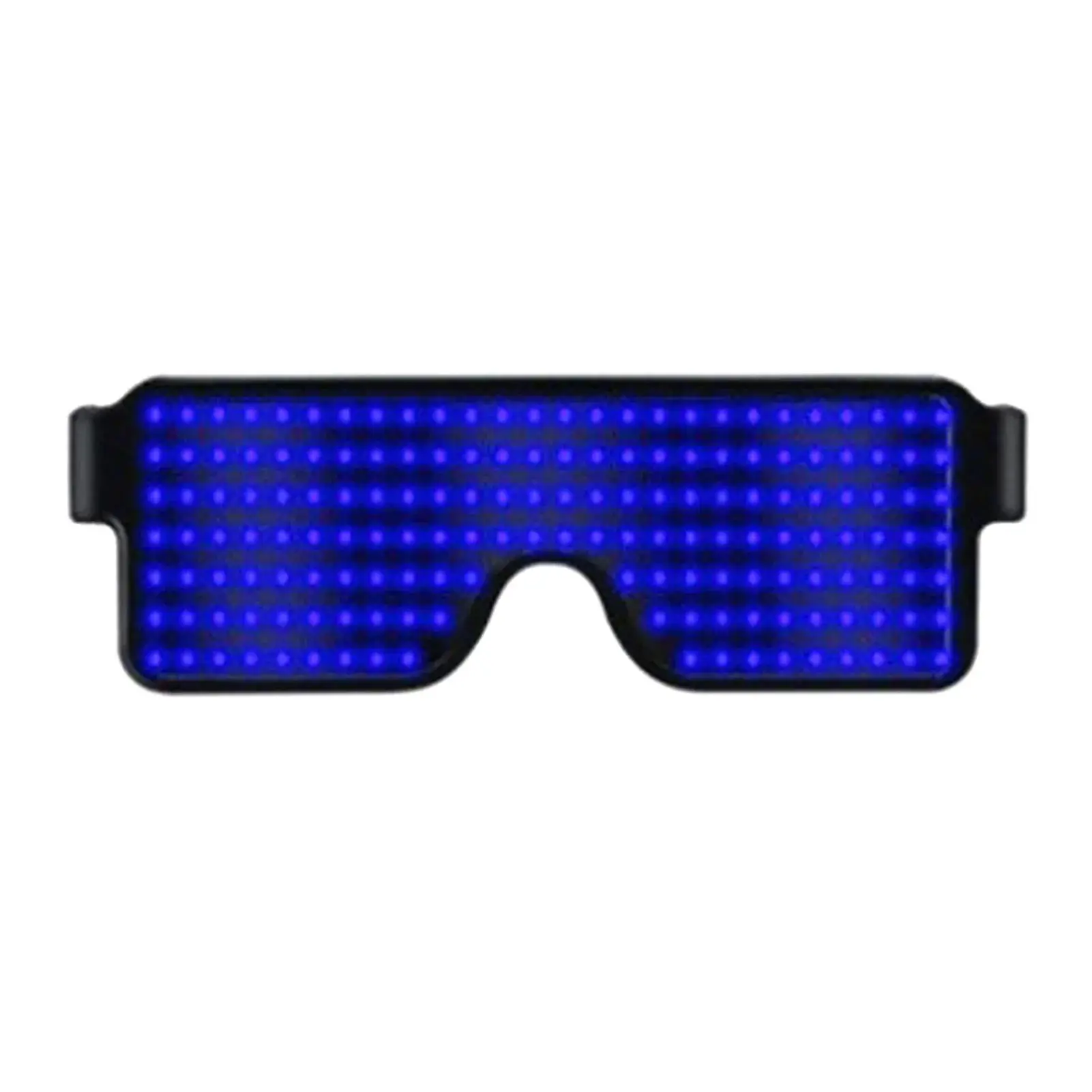 USB rechargeable multi-language LED flashing light-up glasses, suitable for Christmas concerts, birthdays, and holiday parties