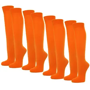 COUVER Knee High Sports Athletic Baseball Softball Socks, 4 Pairs Pack