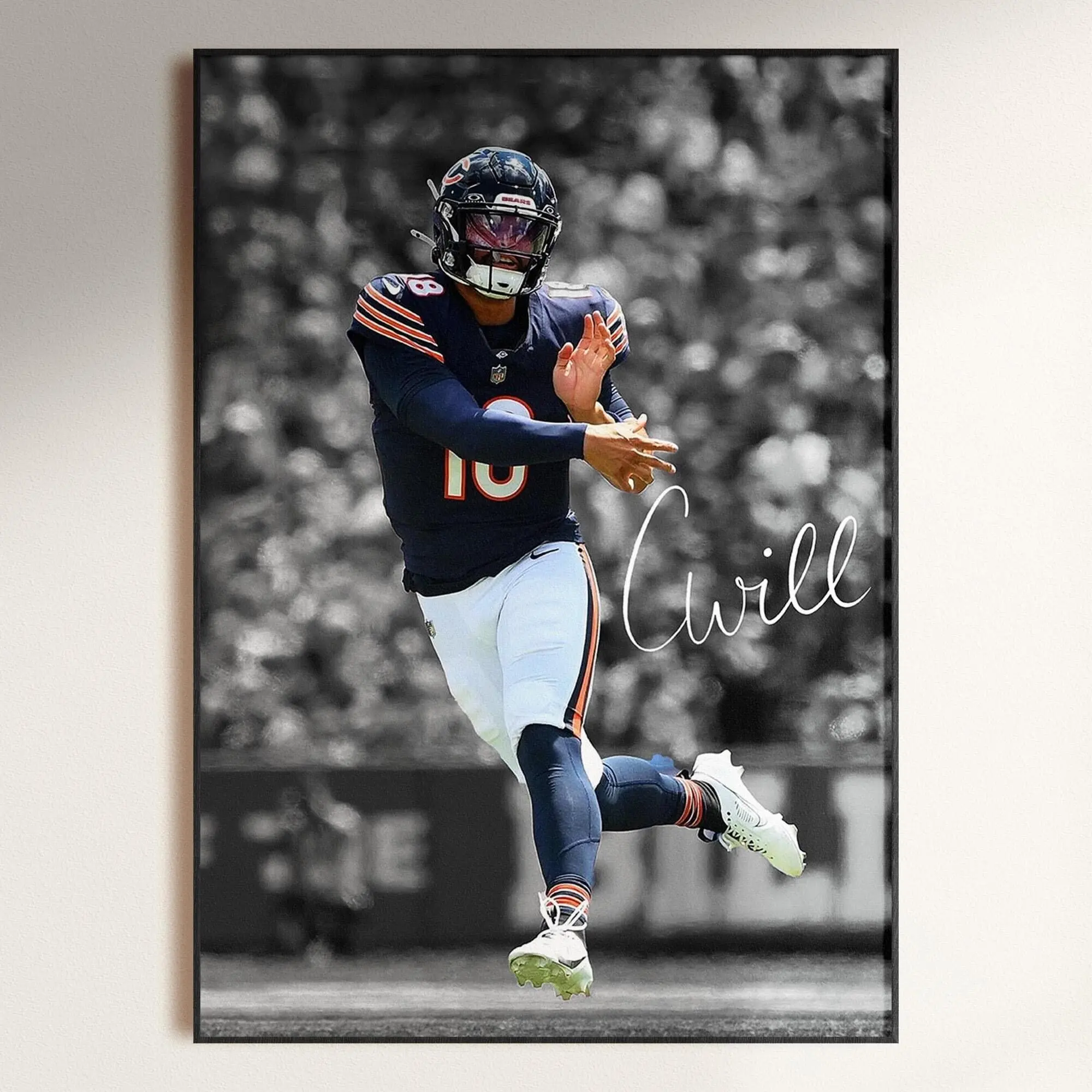 Caleb Williams Poster, Signed Football Poster( Unframed - Print Only )