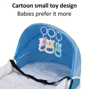 Portable Baby Bed, Multifunctional Foldable Baby Bed with Storage Bag, Detachable Baby Bed for Outdoor Travel, Travel Essentials（sneakers）