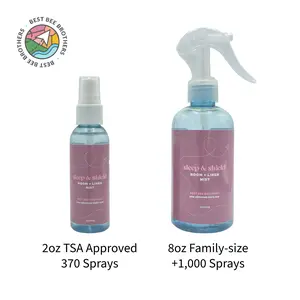 Best Bee Brothers Sleep & Shield Calming Room & Linen Mist Combo Pack - Fresh Peppermint Cedarwood & Rosemary - 2oz Travel Size + 8oz Adventure Size - Essential Oils for Travel Hotels Airbnbs & Home