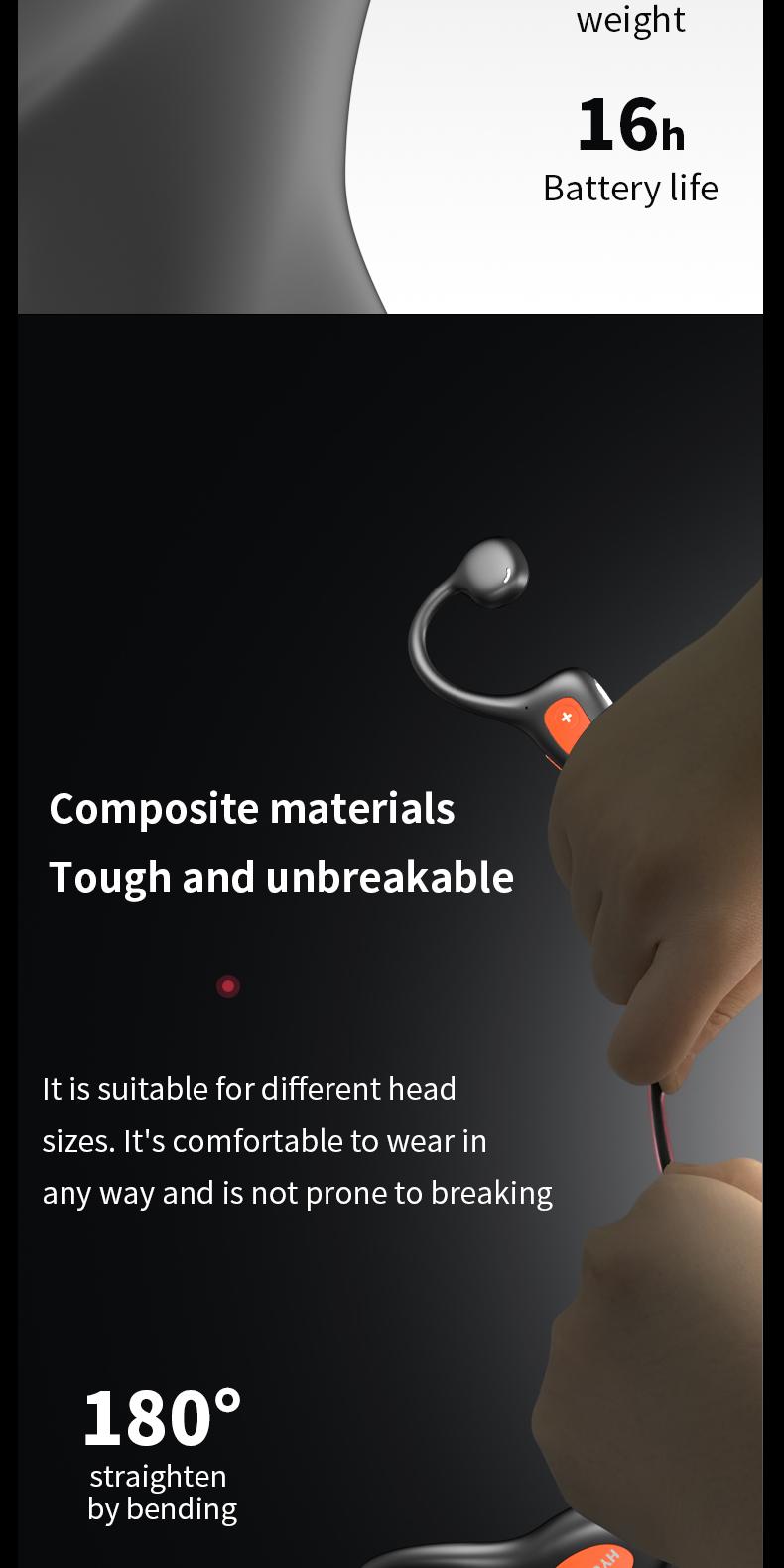 HYUNDAI WS17 Kids Open-Ear Wireless Headphones, Bluetooth 6.1, Waterproof Air Conduction Neckband, Lightweight & Comfortable, Ergonomic Design for Kids, Safe Hearing Protection, Wireless Headset for Study, Music & Calls, Compatible with Android & iOS