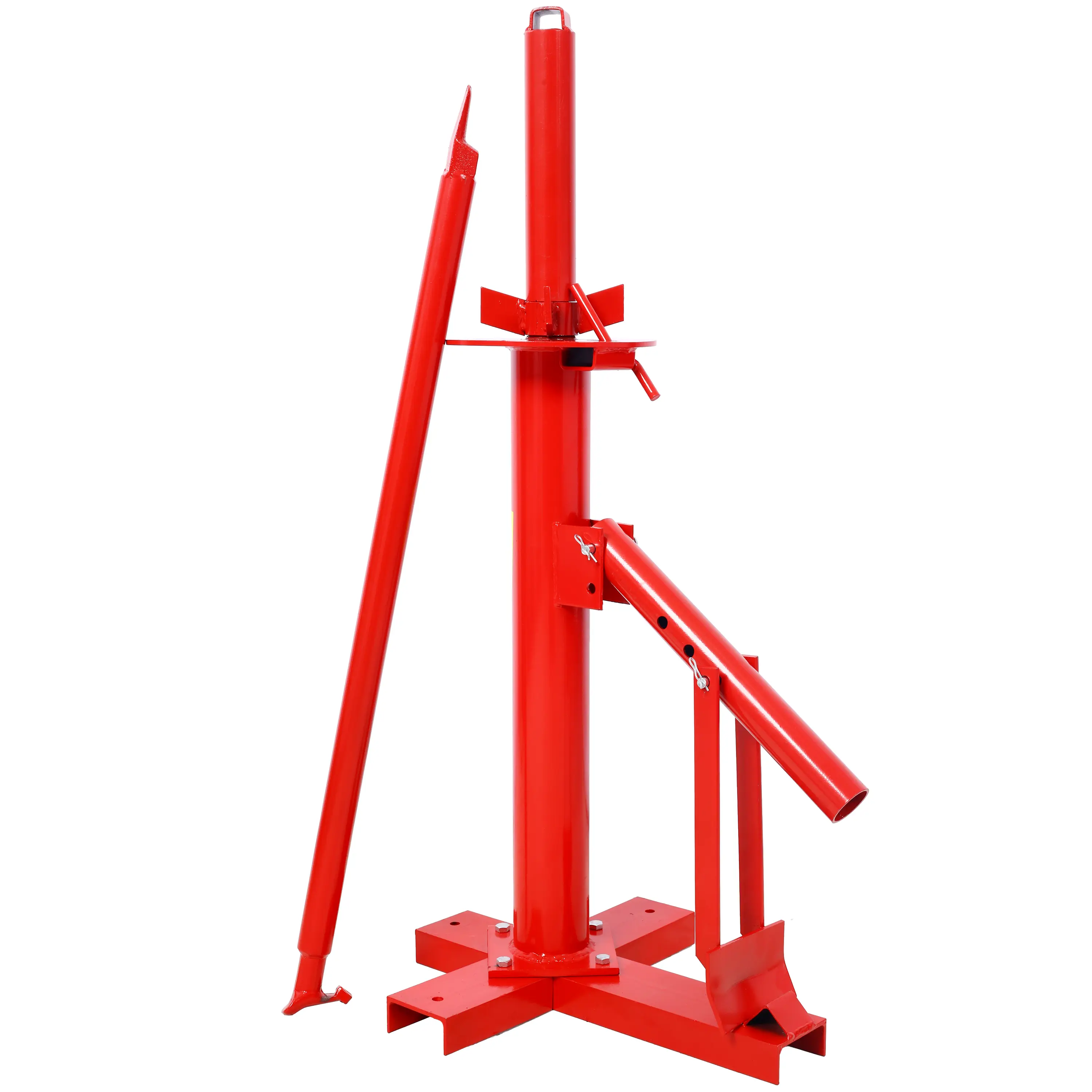 Portable Manual Steel Tire Changer with X-Base Stand, Bead Breaker, Adjustable Arm - 8-16 in Rim-Safe Mounting Tool for Home Garage, Small Auto Shop, Manual Tire Changer, Anti-Rust Coating