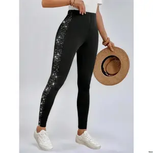 EMERYROSEWomenSparklePrintedCasualLeggings