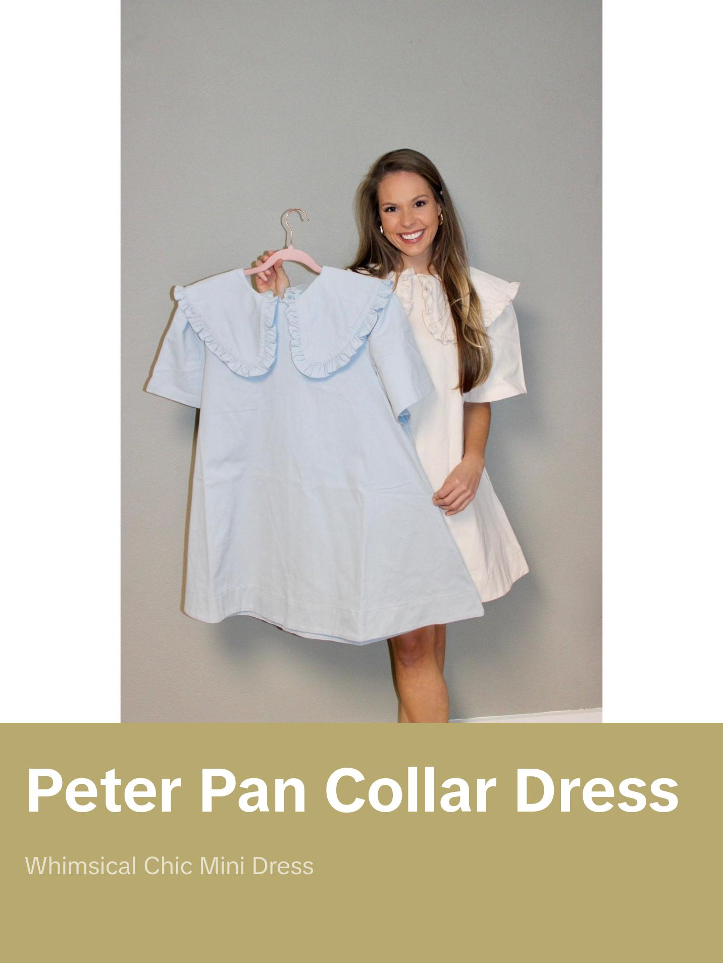 ECRU PETER PAN COLLAR MINI DRESS
