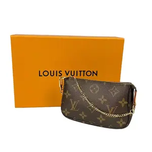 Pre-owned canvas Shoulder Bags Louis Vuitton Mini Pochette Monogram Micro Bag