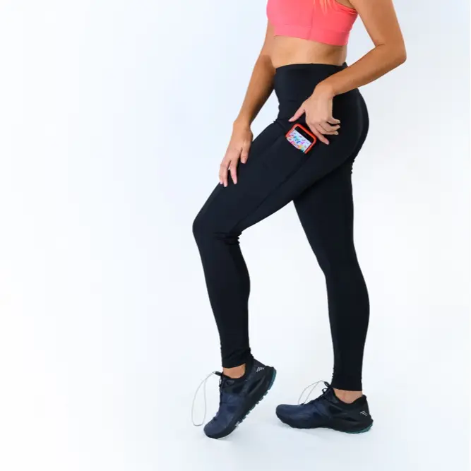 Recycled Polyester, Compression, Eco-friendly, USA Made, Activewear, Hiking leggings, Pockets, Woman Comfortable Breathable