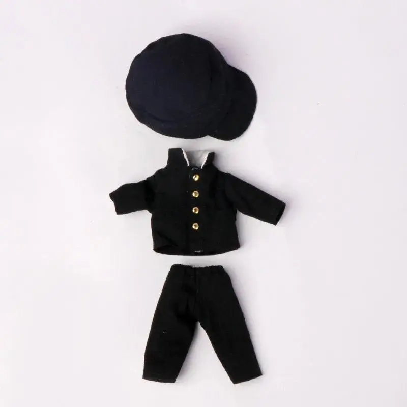 OB11 1/12 Scale Japanese School Uniform 2-Piece Clothing Set - Top and Pants, Doll Crafting Accessories for Children's DIY Dolls