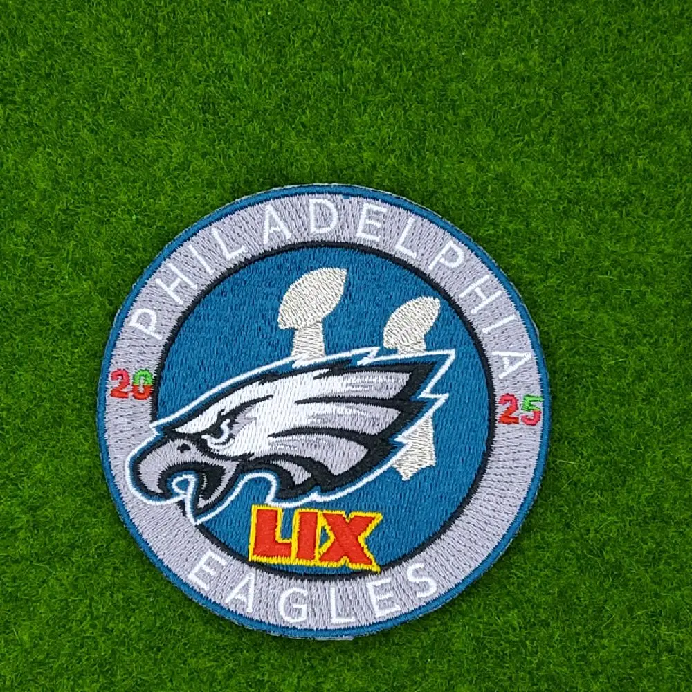 Eagles 2 time Champions Embroidered Iron-on Patch- 3.5"