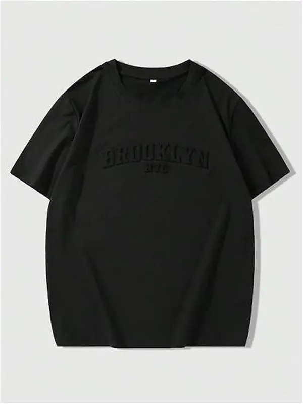 Men's Oversized T Shirt Graphic Short Sleeve Tee Tops Streetwear | Drop Shoulder Crewneck Tee, Designer Workout Boxy Shirt, Cool Vintage, Casual Summer Y2k Clothing