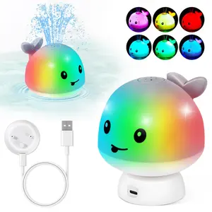 Whale Water Spray Toy Light Up Pool Fountain for Kids Bath Time Fun & Pool Play Christmas Birthday Gifts for Boys Girls
