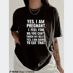 Unique Statement Pregnancy Shirt – Funny Q&A Tee for Pregnant Women