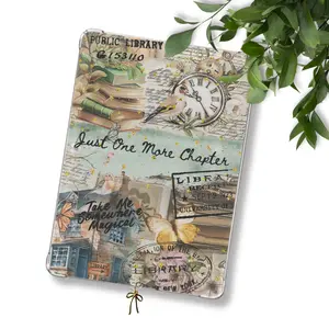 Prairie Cottage Core Sticker Look Insert for Clear Case | Bookish Accessories