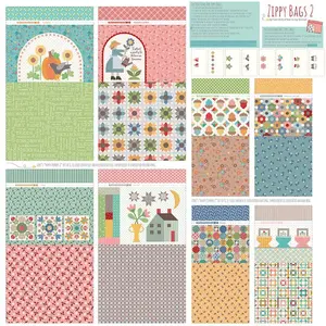 Fabric Riley Blake Calico Home Decor 56x56" Zippy Bags Panel HD12863-PANEL