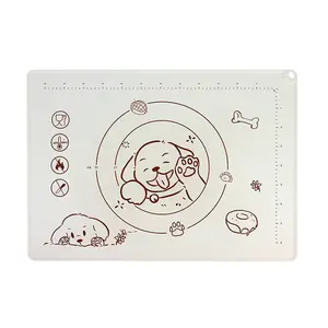 Large Thick Cartoon Silicone Dough Mat Non Stick Baking Mat for Dumpling Making Rolling Kneading with Non Slip Base Food Grade Kitchen Tool for Home Baking & Cooking