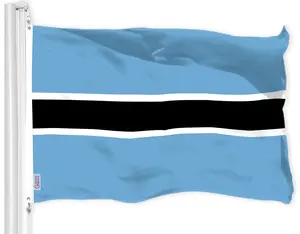 G128 Botswana Batswana Flag | 3x5 Ft | LiteWeave Pro Series Printed 150D Polyester | Country Flag, Indoor/Outdoor, Vibrant Colors, Brass Grommets