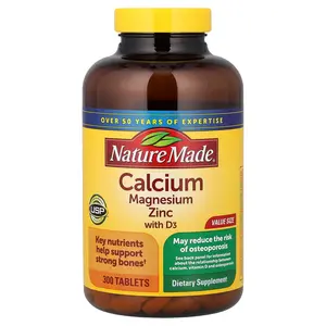 Nature Made Calcium Magnesium Zinc with Vitamin D3, 300 Tablets Nature Made Calcium Magnesium Zinc with Vitamin D3, 300 Tablets