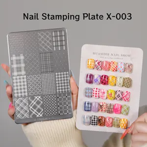 1pc Fireworks Nail Stamping Plate with Design Card - Reusable Metal Stamping Template for Nail Art, DIY Nail Design Tool with Color Card