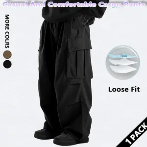 2026 Loose Lightweight style Sports Pants Men Trousers Large pocket cargo casual trousers Comfortable DesignAthleisure Style polyester Bottoms Athletic Bottoms Gymwear streetwear fall outfits outfits men gym athletic clothes