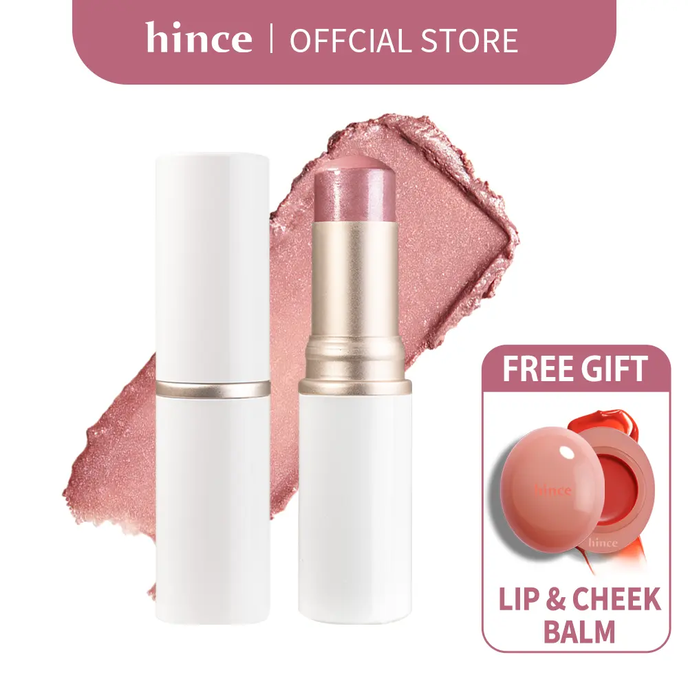 [hince Official] True Dimension Radiance Balm - Glow Stick Highlighter for Korean Glass Skin, with Squalane & Safflower Oil | Multi-Color Shade Stick, Cream Blush & Contour in One | Thanksgiving Gift
