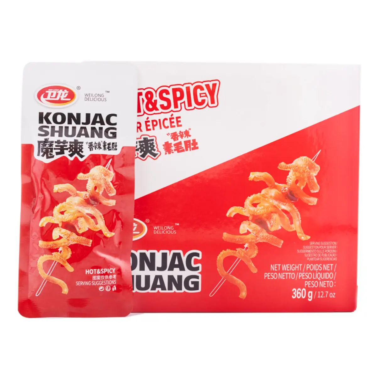 Weilong Hot and Spicy Konjac Snack 360 g Weilong Hot and Spicy Konjac Snack 360 g