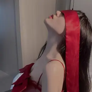 Soft Silk Eye Mask, Double-Sided Use, Silky Straps for Competitions, Restraint-Style Wristband, Versatility for Multiple Uses