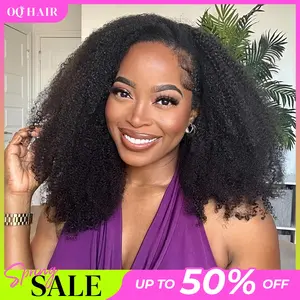 OQ HAIR Afro Curly Wear Go Glueless Half Wig 180% 250% Density Upgrade With Drawstring Cap Invisible Hairline Human Hair Wigs Beginner Friendly #TikTokShopBlackFriday