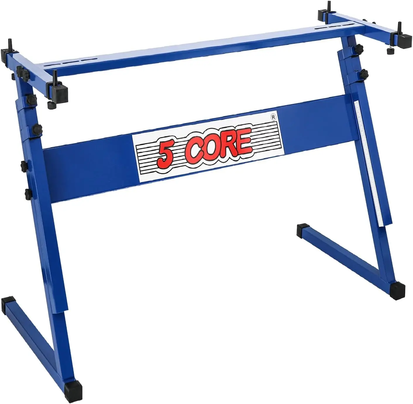 5 CORE Keyboard Stand Piano Stand Z Style Adjustable Key Board Holder Fits 54, 61 And 88 Keys Electric Keyboards Digital Pianos Blue - KS Z1 BLU