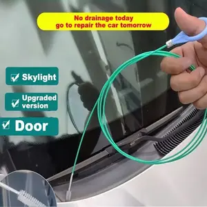 Flexible Car Sunroof & Windshield Drain Cleaning Tool, Ultra-Thin Long Tube Brush for Hair & Debris Removal, Ideal for Air Conditioning Lines, Car Cleaning Supplies