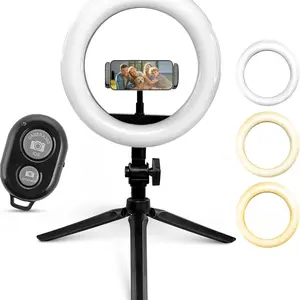 College girl ringlight Live lighting, video lighting  Extendable Tripod Stand, LED Circle Lights with Phone Holder for Live Stream/Makeup/YouTube Video/TikTok, Compatible with All Phones Accessories Adjustable Portable phone