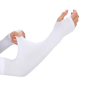 White arm sleeves white 1 pair